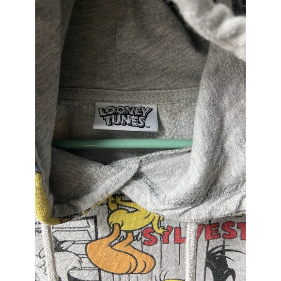 Warner Bros Looney Tunes Womens Med Tweety and Slyvester All Over Print Hoodie - Picture 2 of 7